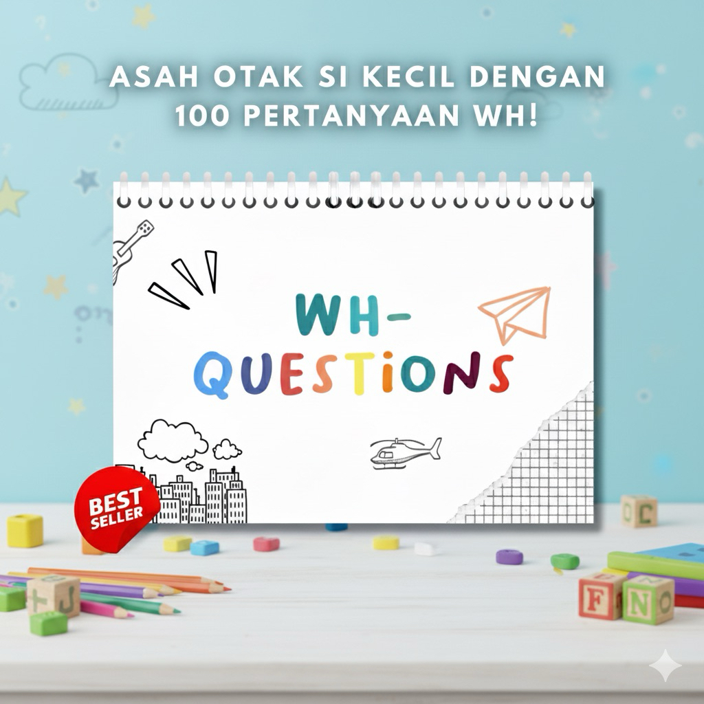 Buku Anak Menjawab Pertanyaan WH-Question - Stimulasi Bicara Anak
