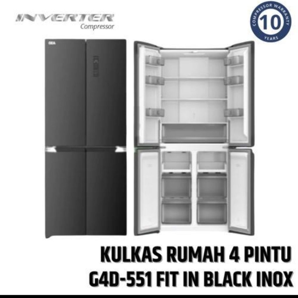 KULKAS GEA  4PINTU G4D 551 BLANK INOX