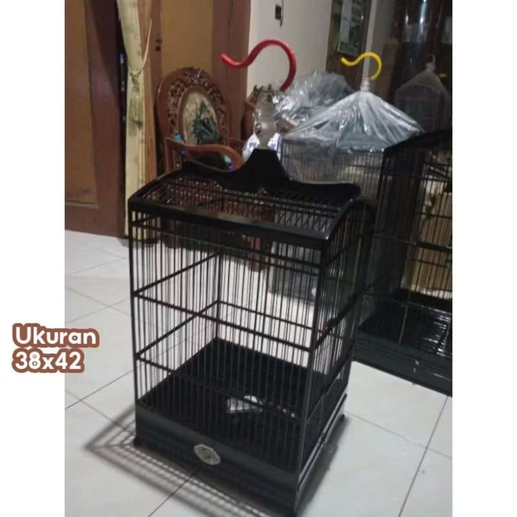 Sangkar Kotak Ebod Hitam No.3 Ukuran 36x40