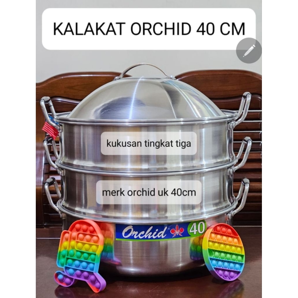 KALAKAT KUKUSAN TINGKAT ALUMINIUM ORCHID 40CM