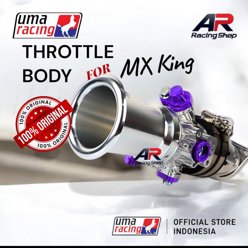 THROTTLE BODY KIT UMA RACING TB DOWNDRAFT UMA MX KING 150 Y15ZR ORI ORIGINAL UMA RACING