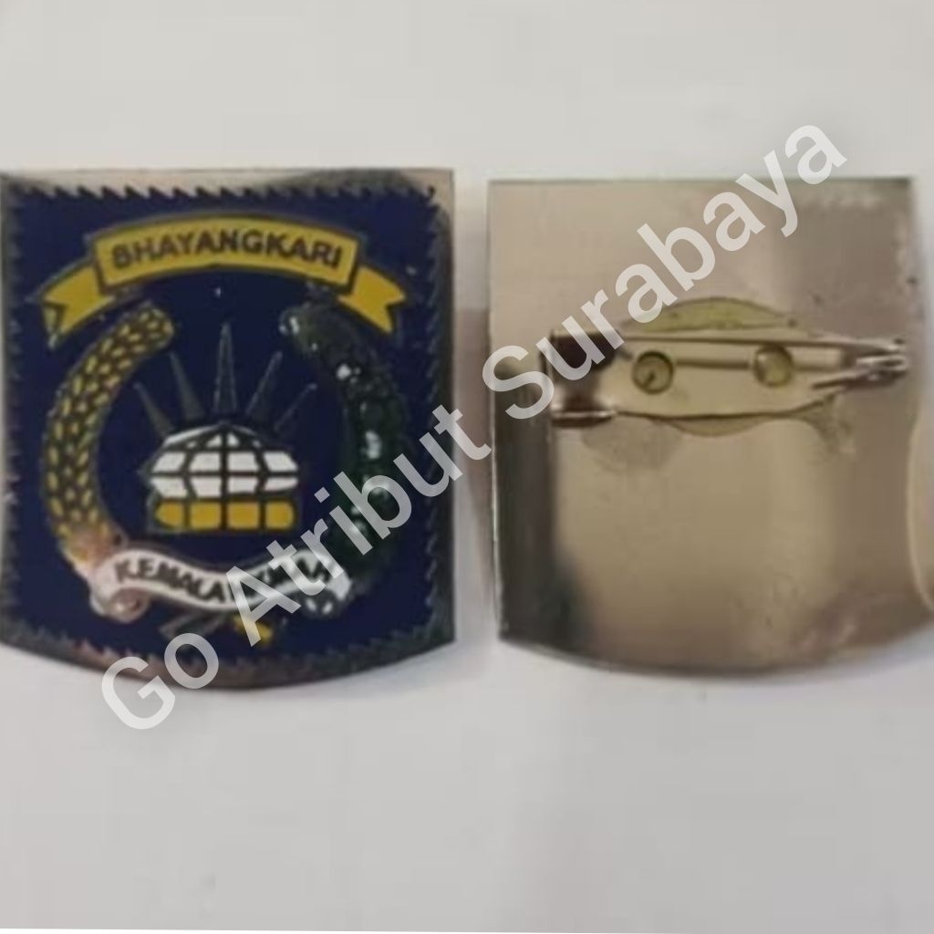 Perlengkapan Bros Lencana Pin Bhayangkari Peniti