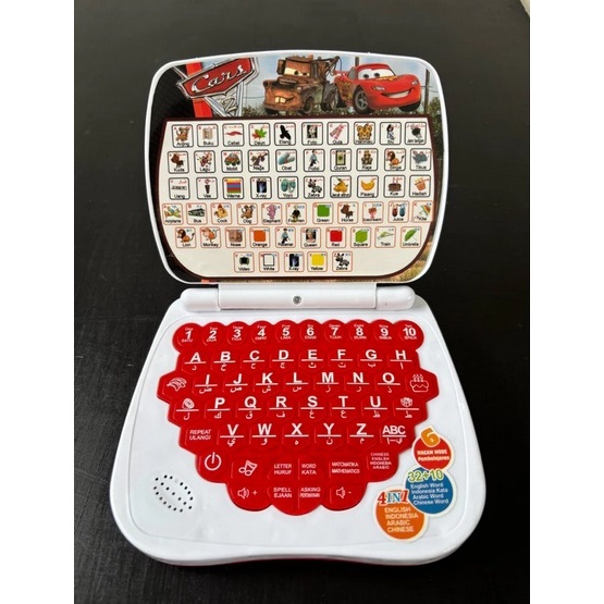Mainan Edukasi Anak Laptop Bahasa Indonesia, Infggris, Arab