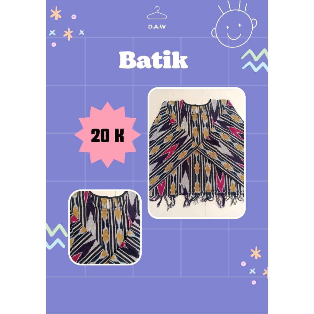 [PRELOVED] Blouse Batik Wanita/Batik Kekinian/Batik Modern/Batik Preloved/Batik Unik