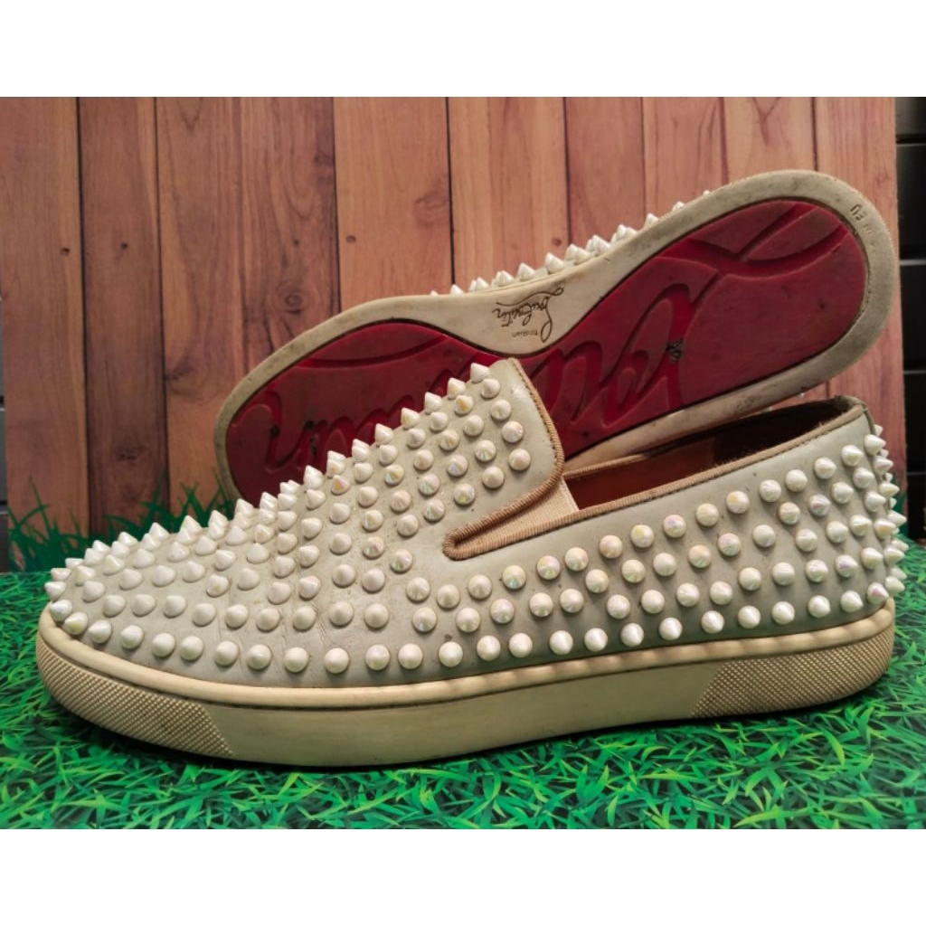 Christian Louboutin Spikeboat Calf Leather Original