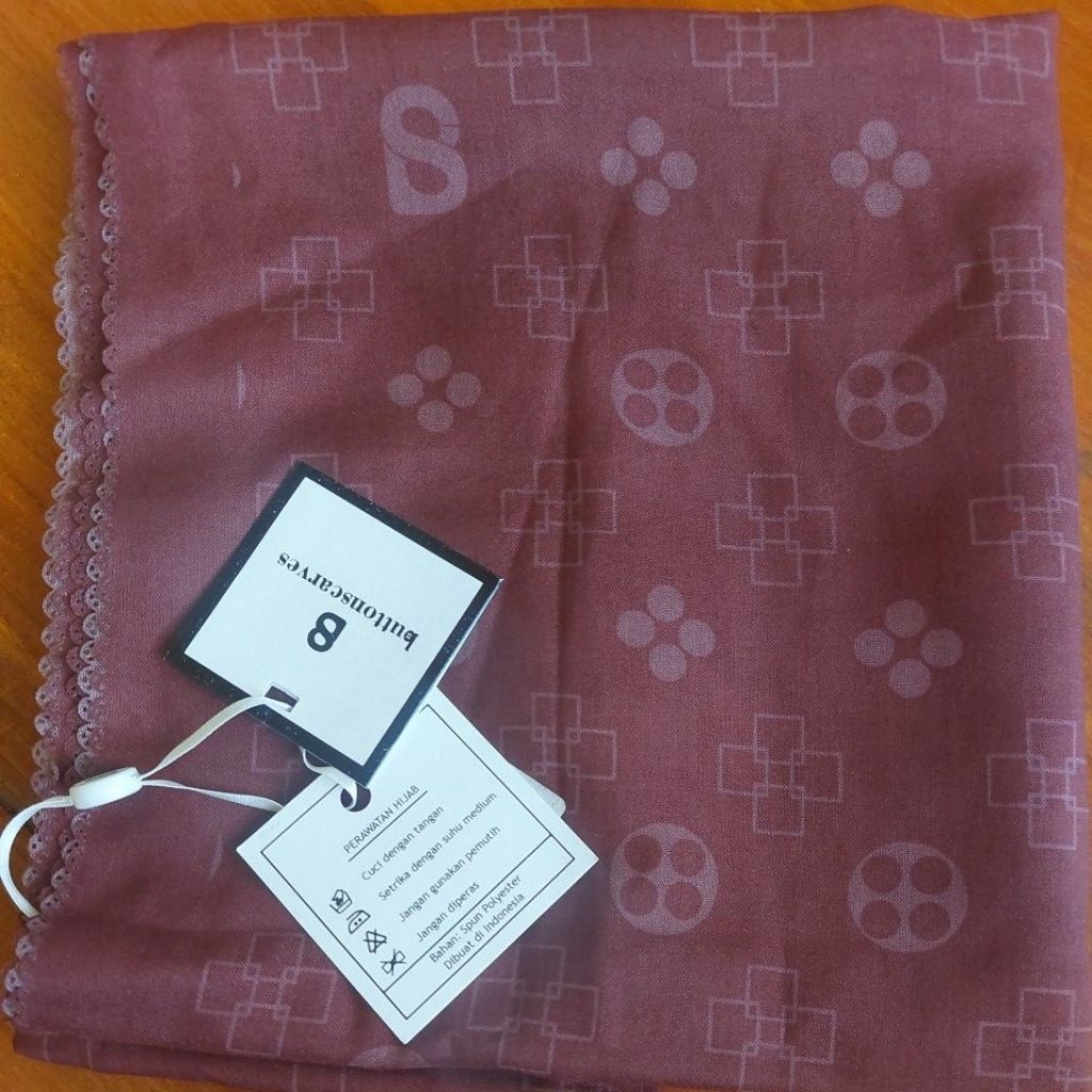 Jilbab segiempat buttonscarves original