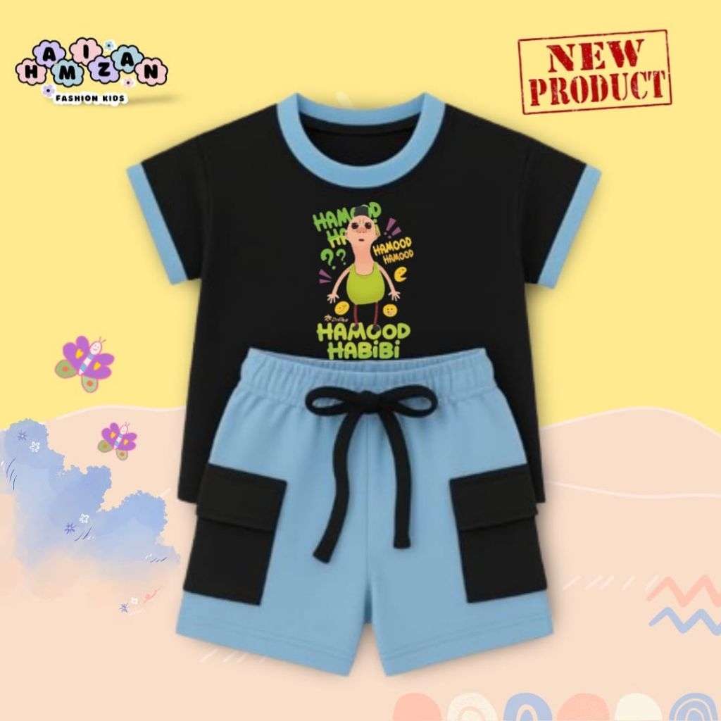 Setelan Anak Hamood Habibi Usia 1-6 Tahun Baju Anak Anak Setelan Kaos Anak