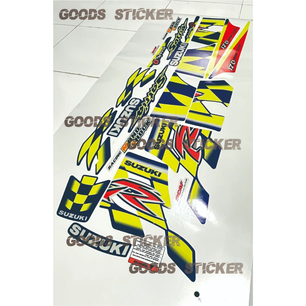 [COD] Striping Suzuki Satria Lumba 2T 120 Kenny Roberts Reflektif - Striping Suzuki Satria Kenny R