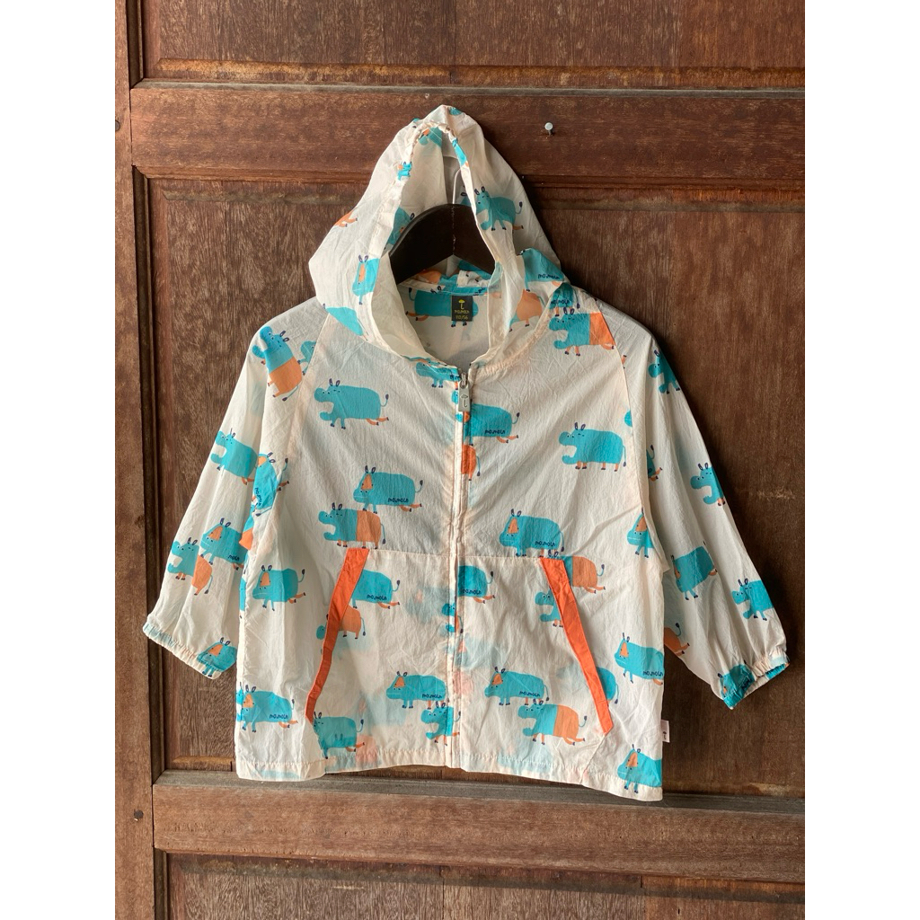 PRELOVED PL jeket parasut motif baby bayi anak cowok laki branded Moimoln size 110