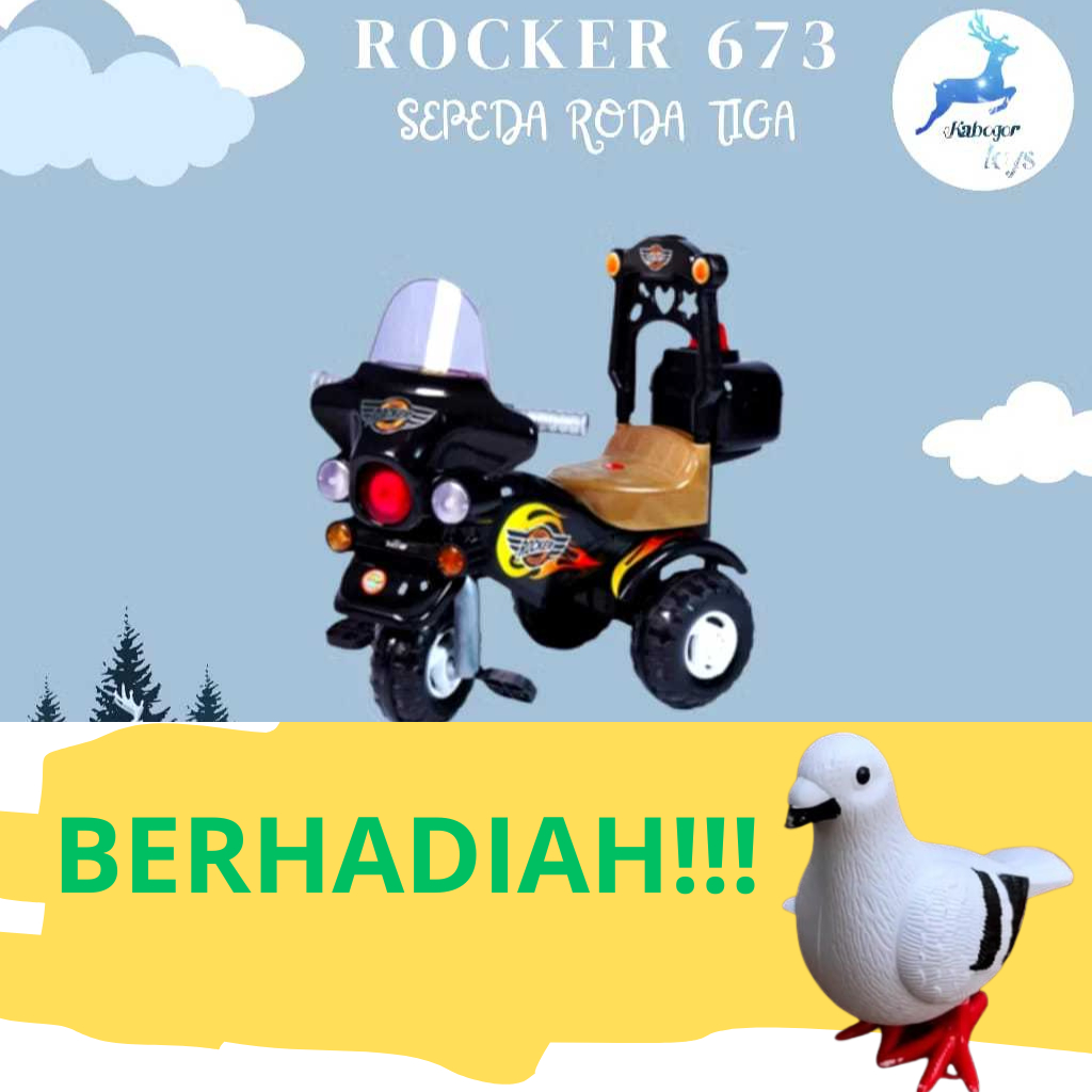 maenan sepeda anak harley ROCKER 673 sepeda roda tiga mainan tunggang anak kado ulang tahun anak