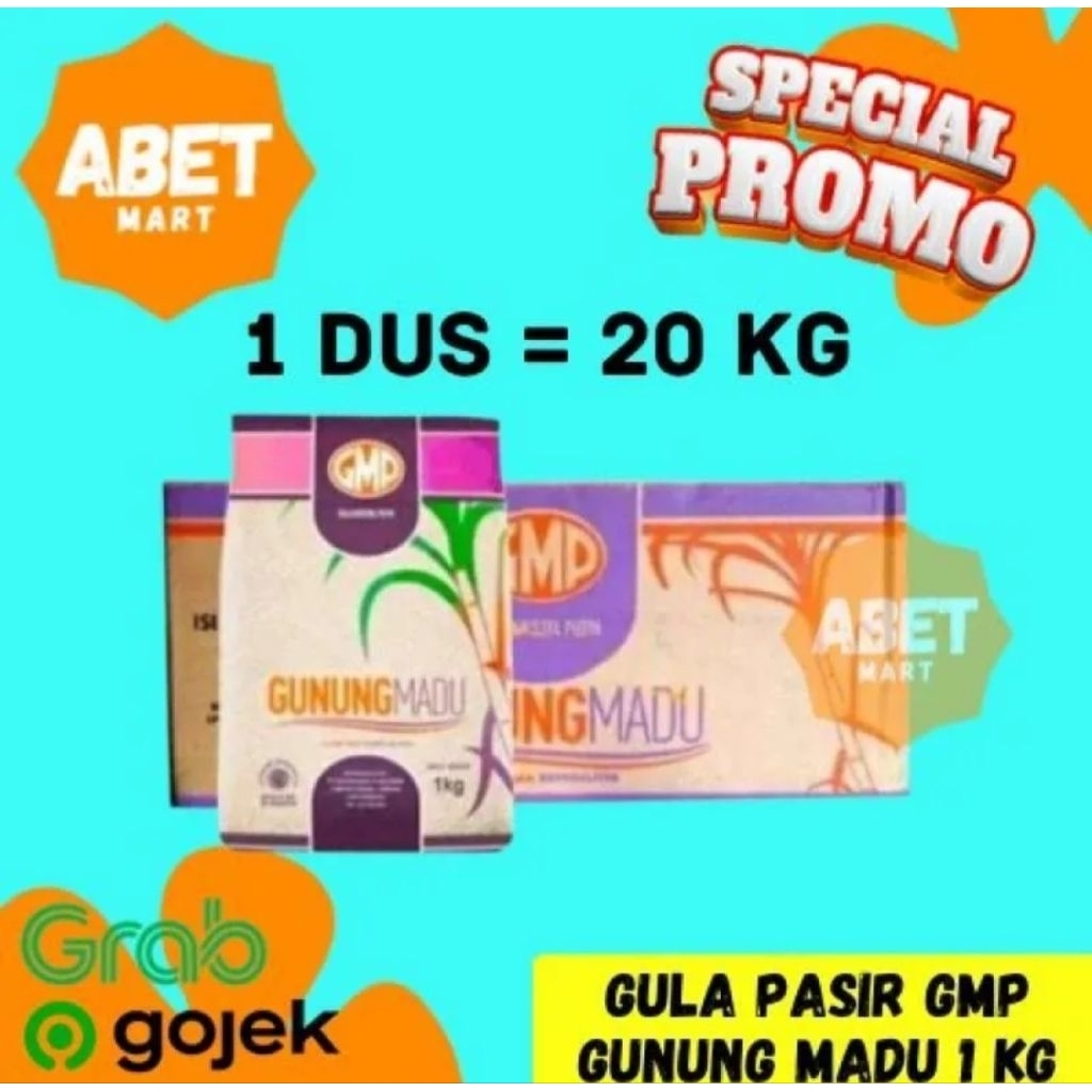 PROMO Gula Pasir GMP Gunung Madu 1 Dus (20 kg)