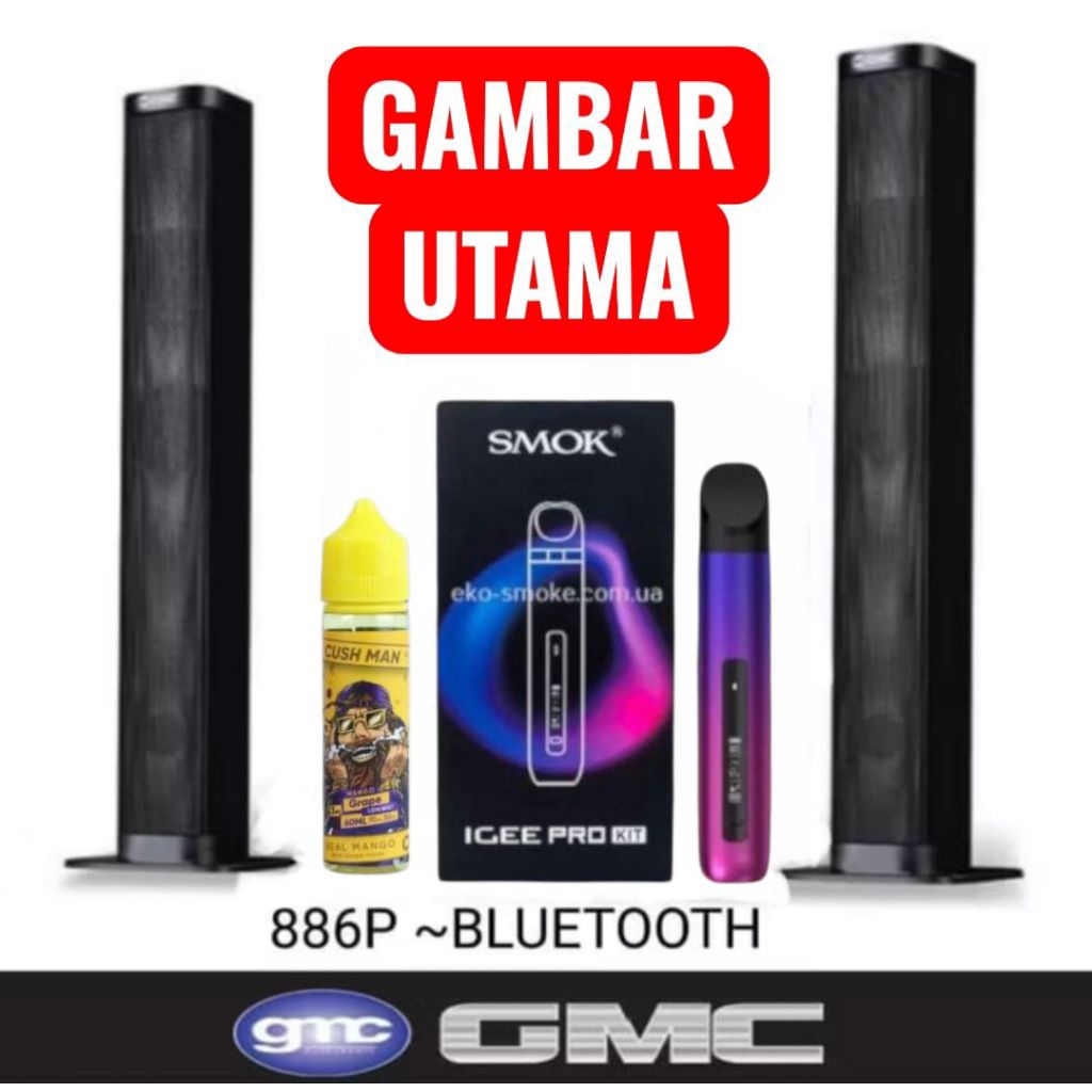 Baru Speaker I G E E P R O GMC Pef 886P Bluetooth Usb Memory Sound Bar Suara Mantap Murah