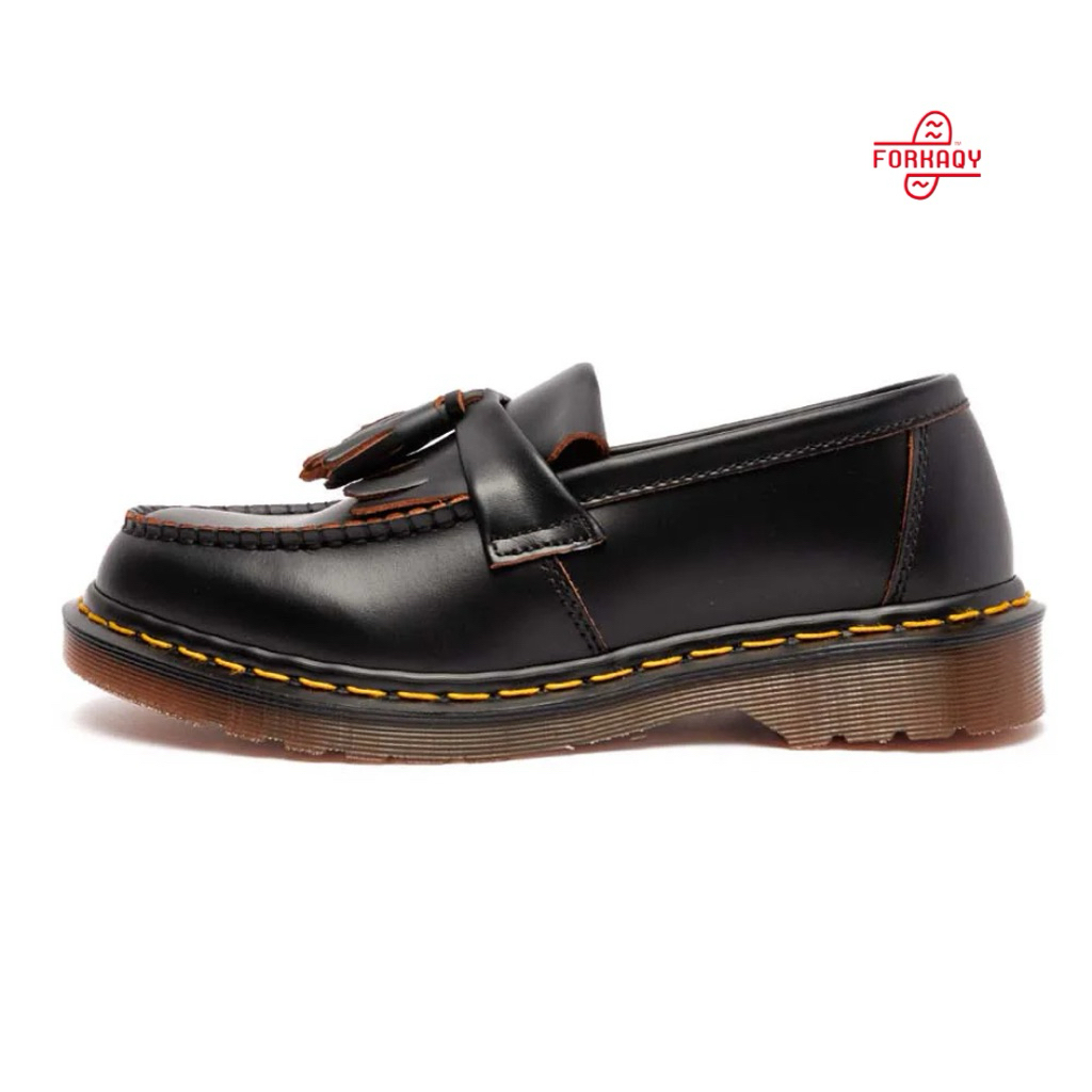 Dr. Martens Adrian Tassel Vintage Black Quilon Made In England