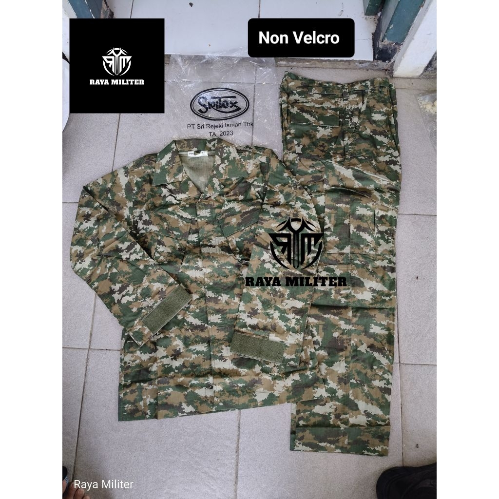 ORI, baju PDL TERBARU SAGE GREEN KOSTRAD PT SRITEX jatah terbaru tanpa kantong Velcro / perekat ( 1