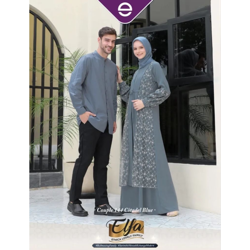 PROMO TERMURAH SARIMBIT ETHICA COUPLE 144 CITADEL BLUE//GAMIS KAGUMI 255//KOKO KAHFI 230