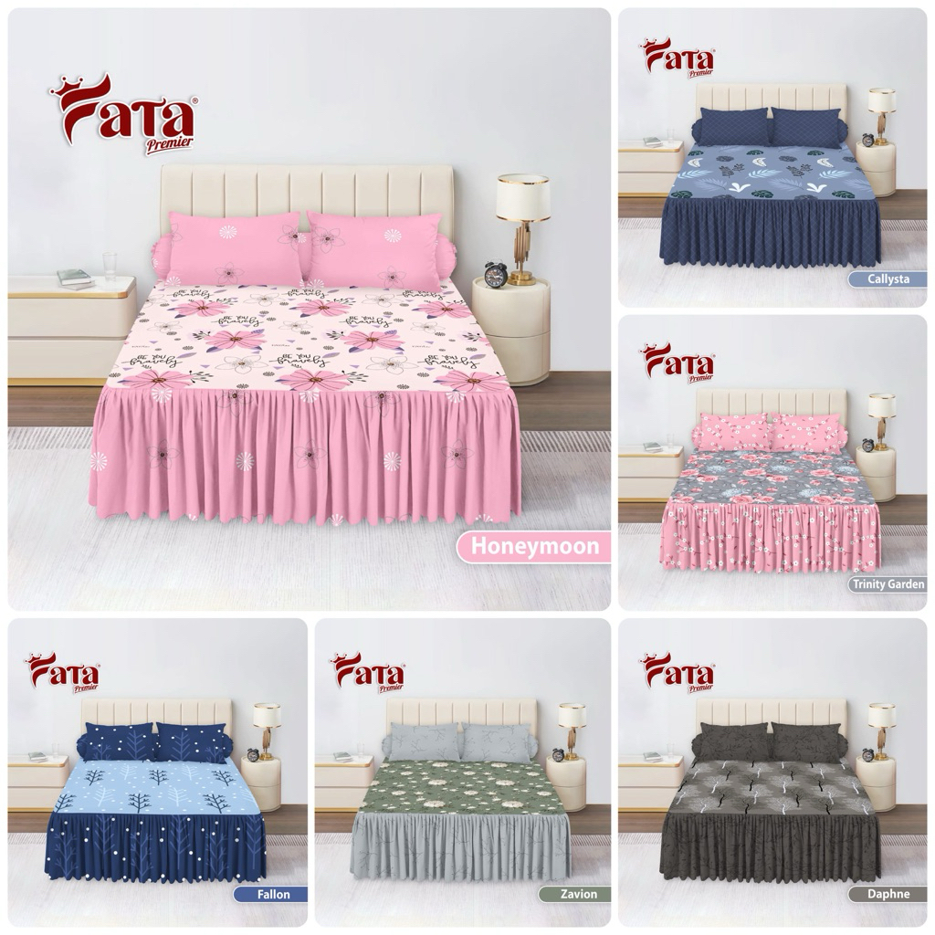 FATA - Sprei Rumbai FATA Minimalis Ukuran King 180x200 / Queen 160x200