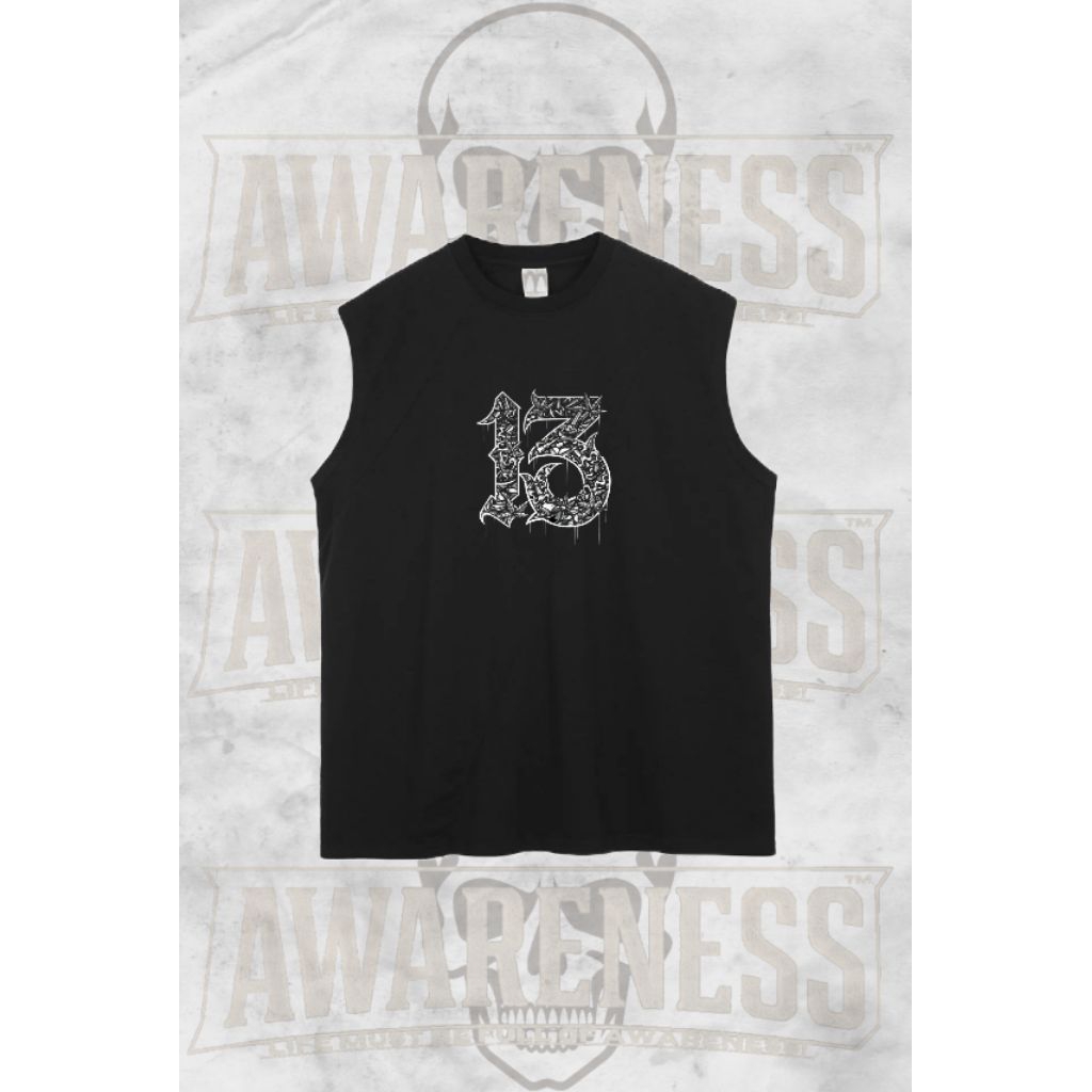 AWARENESS- Tshirt singlet lekbong pria kekinian 13 simpel hitam keren