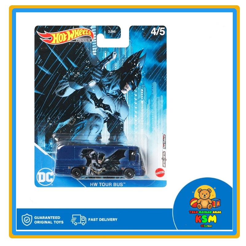 Hot Wheels DC Batman Tour Bus Original – Diecast Koleksi Mobil Superhero Skala 1:64 Mattel