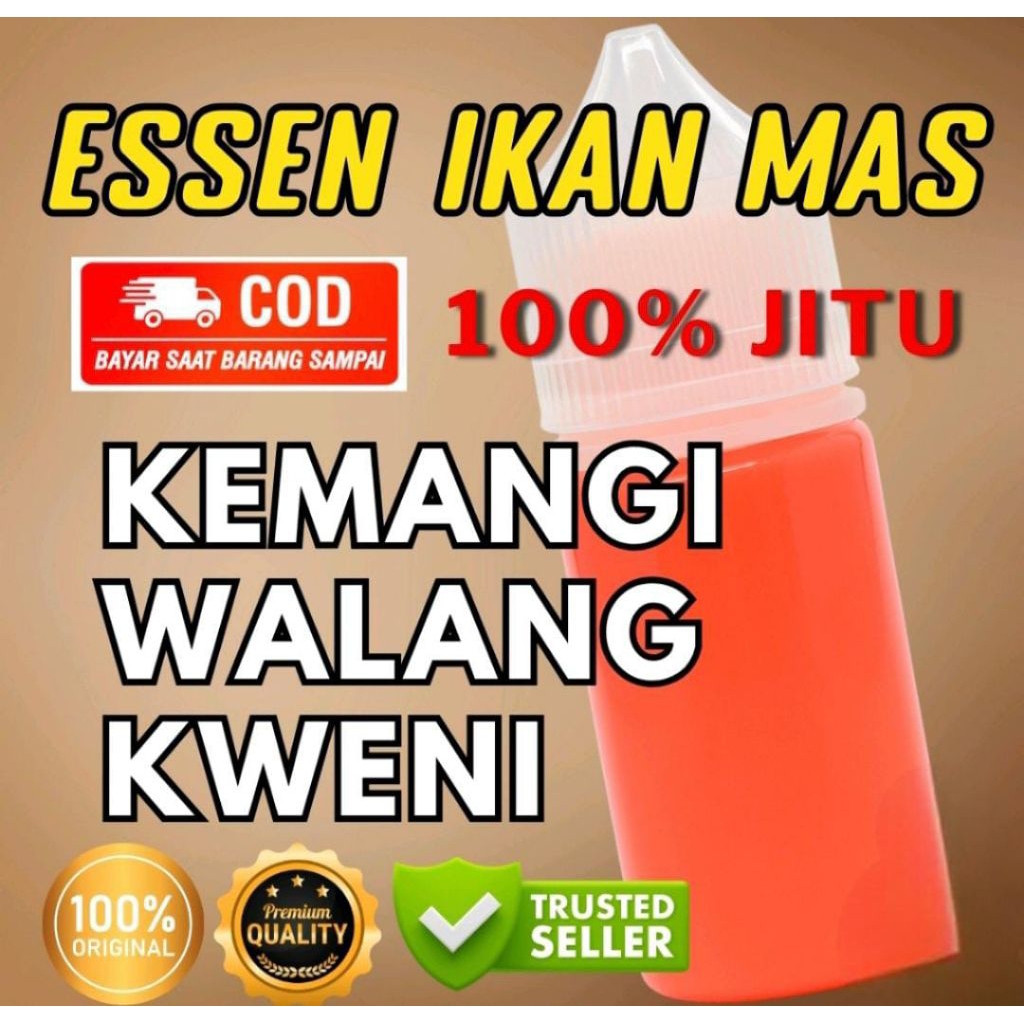 Eseen ikan mas premium paling gacor aroma Kemangi walang kaweni/ essen ikan mas kilo gebrus / essen 