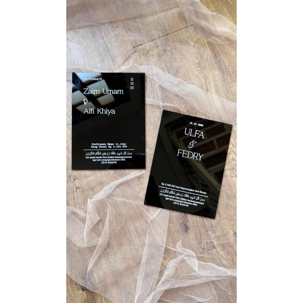 Akrilik mahar - akrilik persegi - Nama Grafir mahar - akrilik brush kotak persegi - bahan mahar cust