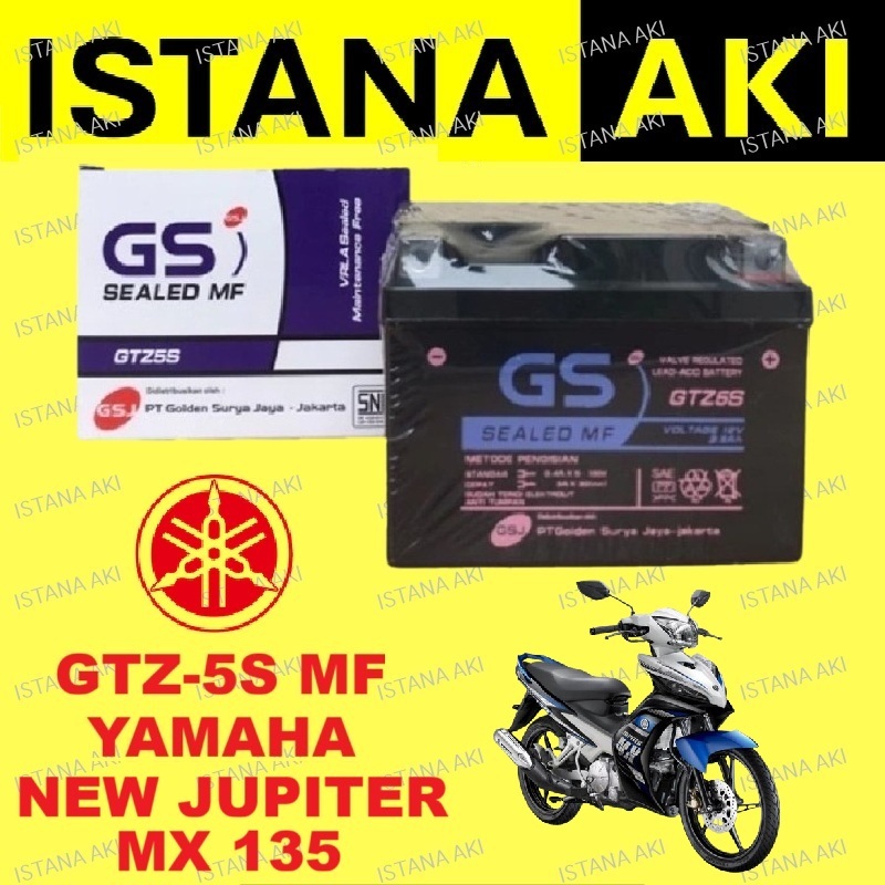 Aki Motor Yamaha New Jupiter MX 135 Accu Kering Aki Kering MF GTZ5S