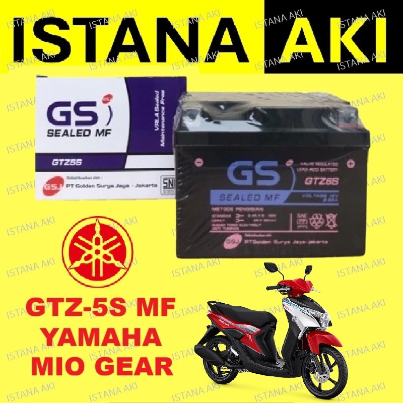 Aki Motor Yamaha Mio Gear Accu Kering Aki Kering MF GTZ5S