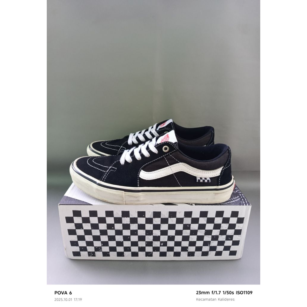 VANS SKATE SK8 LOW BLACK WHITE