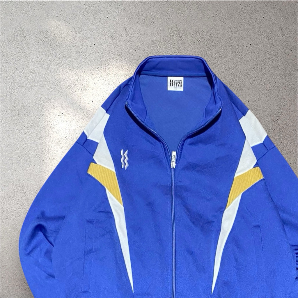 Tracktop Pria Wanita Vintage Boxy Colorblock Brand Mizuno Superstar