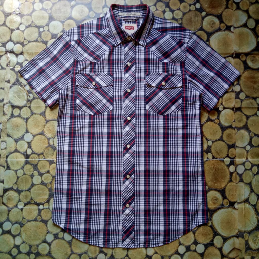 Kemeja Pendek By Levis Selvedge Kancing Batu Size Small