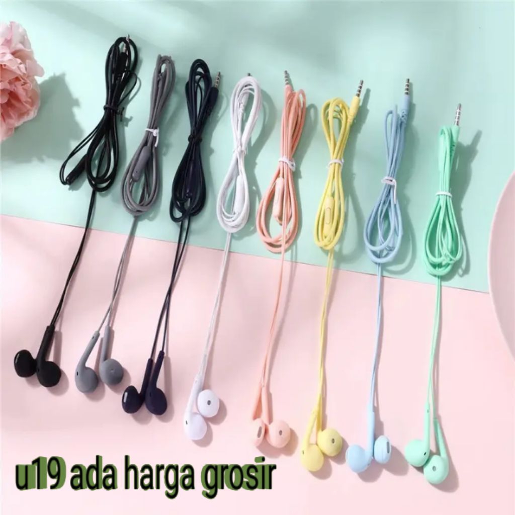 Grosir Headset macaron u19 aneka warna suara kencang
