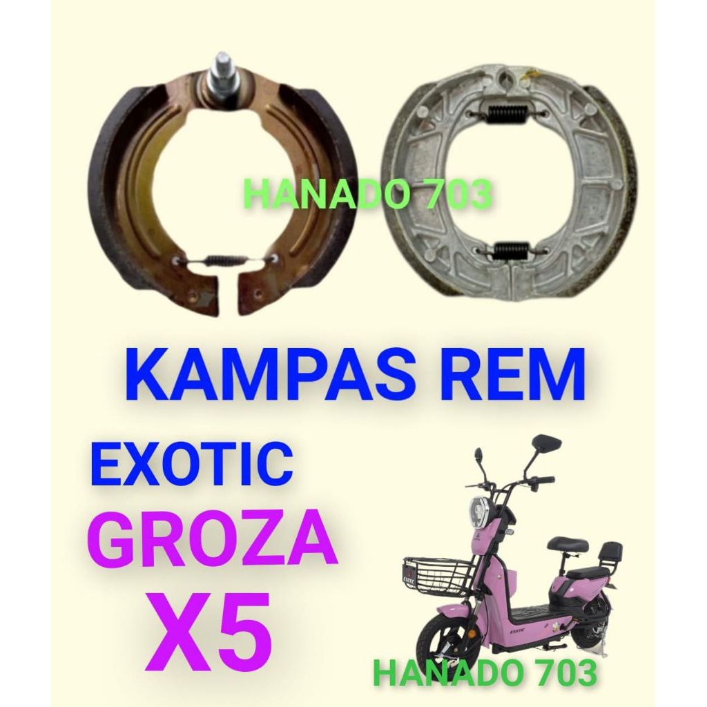 kampas rem exotic groza X5 kampas rem sepeda listrik exotic groza X5