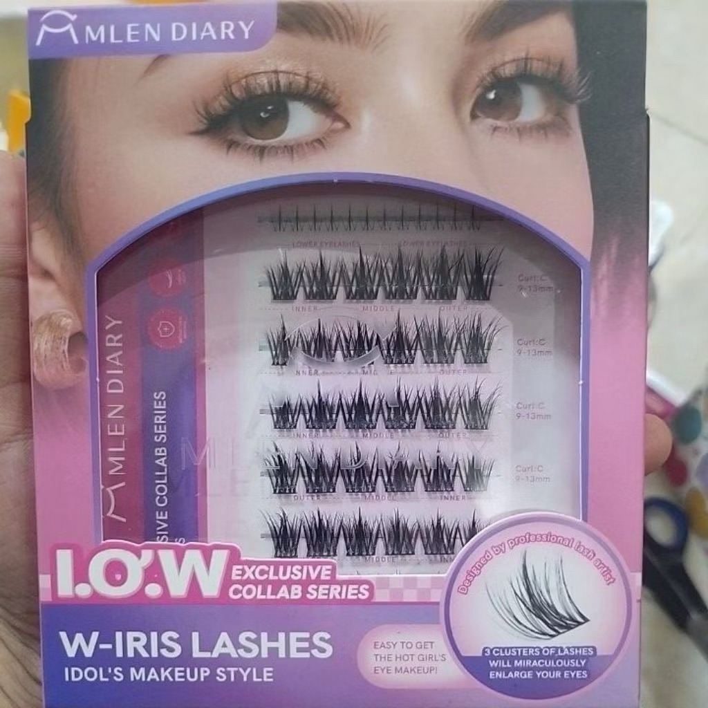 MLEN DIARY W-IRIS LASHES STAR STARRY EYELASHES LAZY LASHES