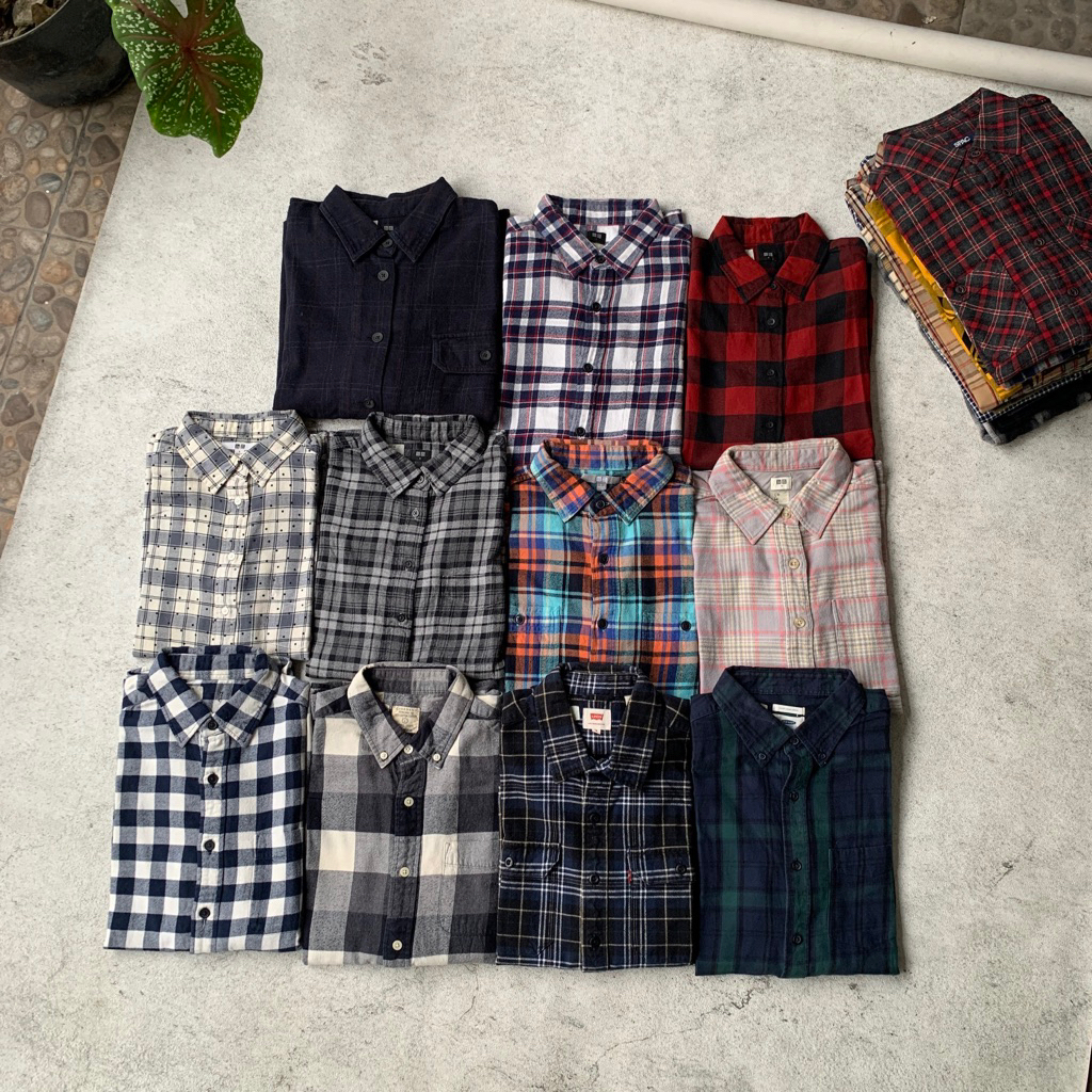 Flanel Shirt Full Brand Second Original