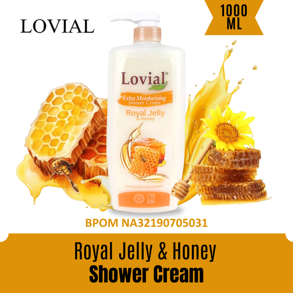 Sabun Mandi Cair - Lovial Shower Cream Royal Jelly & Honey (1000 ML)