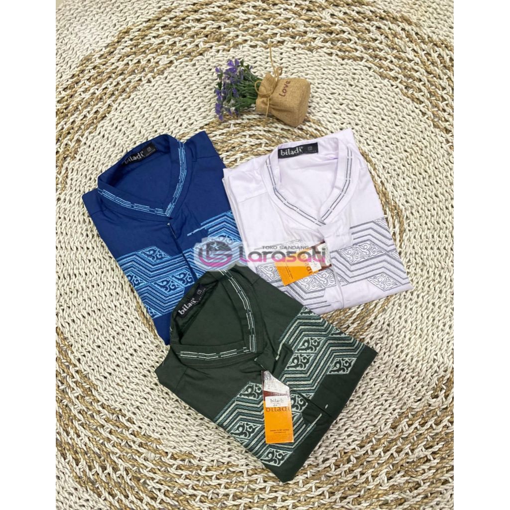Baju koko BILADI lengan pendek/baju Taqwa kekinian/baju Koko dewasa jumbo/