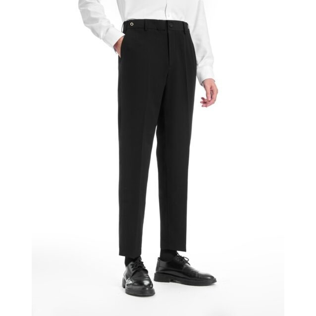 CO&CO CELANA SIDETAB 28/S HITAM SMART PANTS Pria Fashion Korea Slimfit Angkle Pants