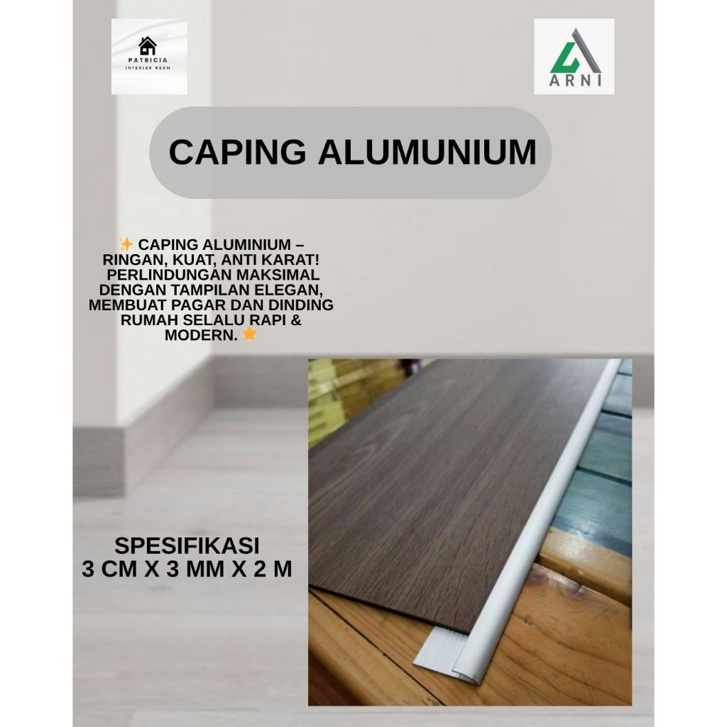 List Capping Alumunium | List Jwpit Untuk Lantai Vinyl