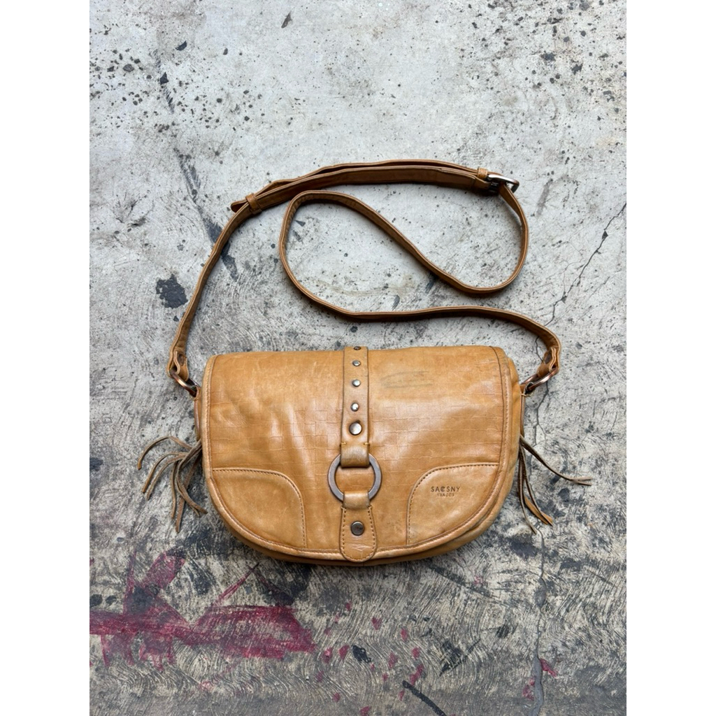 Y’Saccs Sacsny Yohji Yamamoto leather shoulder bags