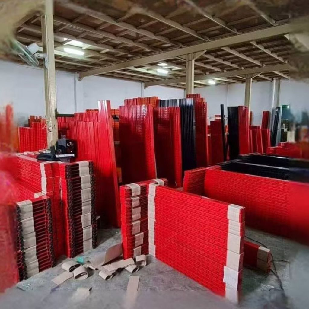 Tiang rak minimarket double single rak gondola