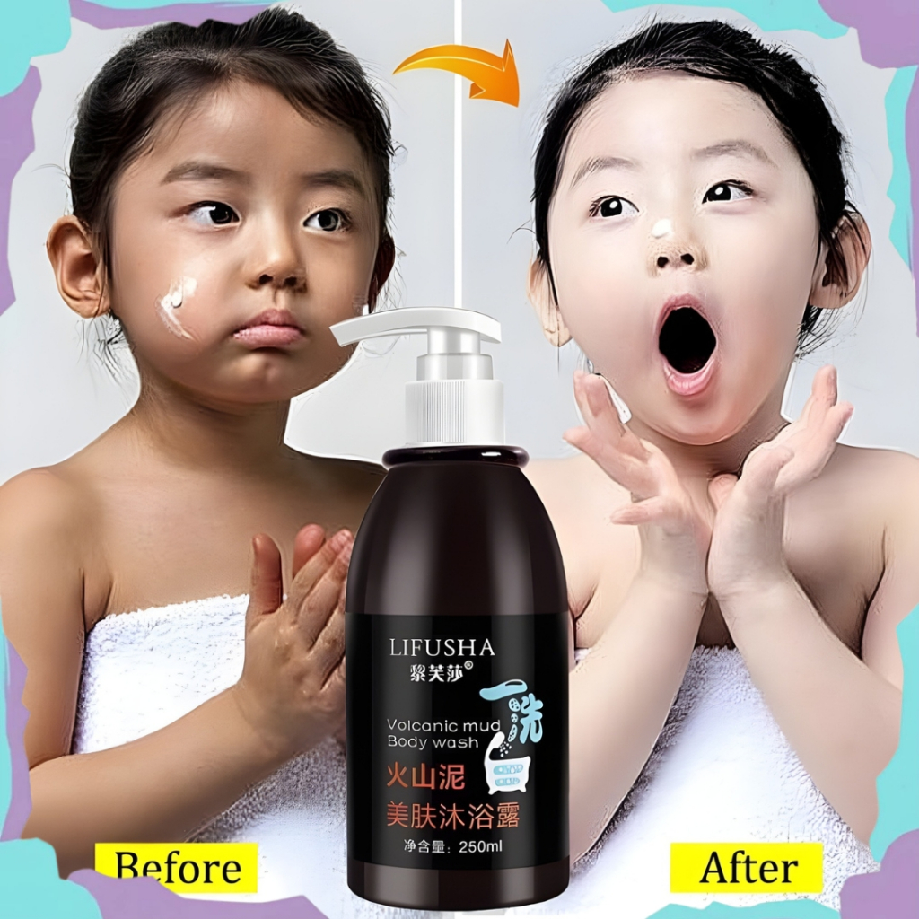 LIFUSHA Body Wash Sabun Lumpur Vulkanik Pemutih Badan BB056