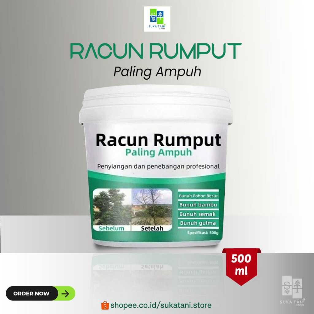 RumputBersih™ — “Sapu habis akar & batang.” Racun rumput paling ampuh tree killer 500G