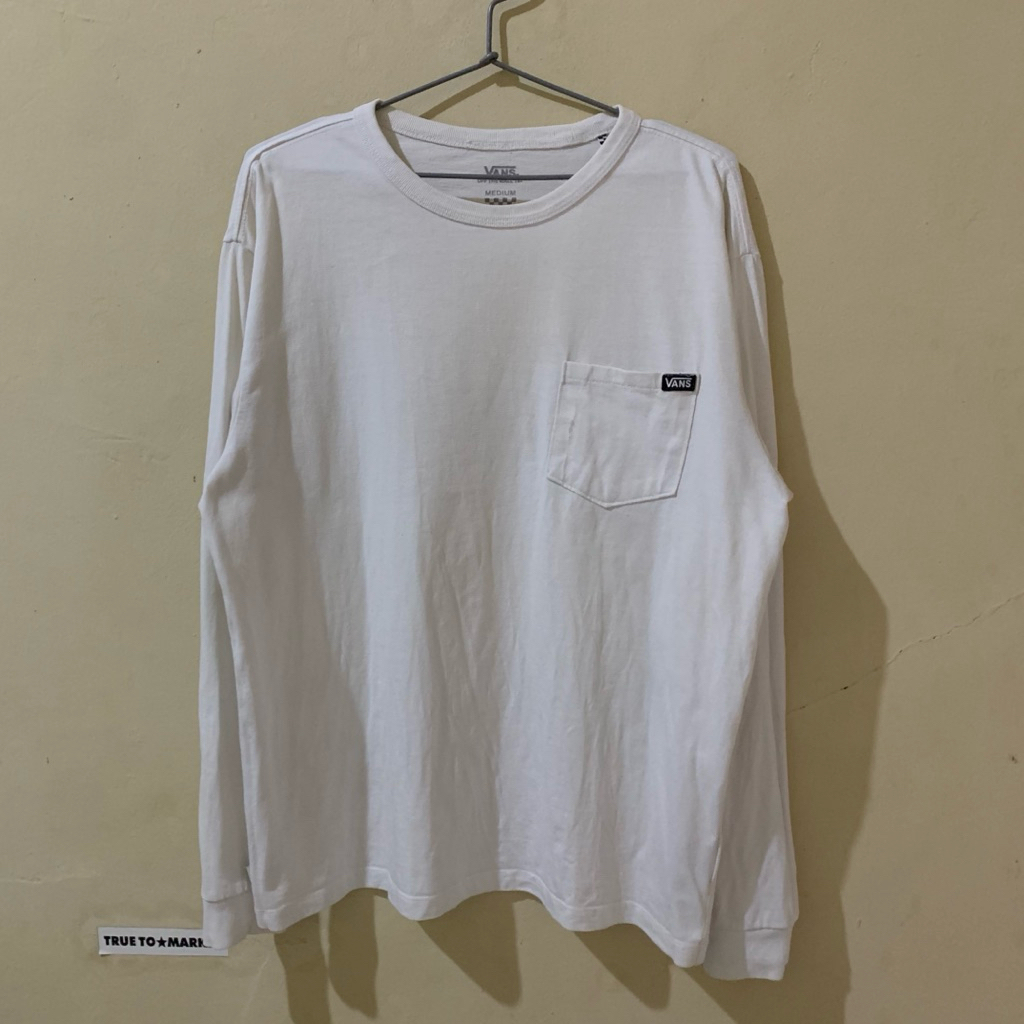 VANS POCKET TEE LONGSLEEVE - WHITE