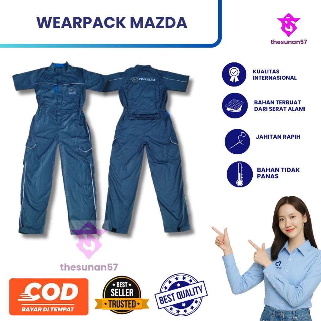 Wearpack Standar Mazda | Seragam Mazda | Wearpack Mazda | Seragam Mekanik Bengkel Pria