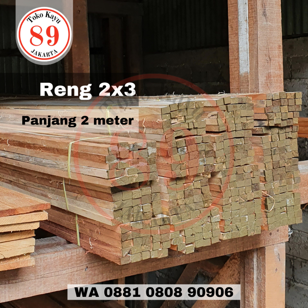 Kayu Reng 2x3 M (biasa) PANJANG 2 METER