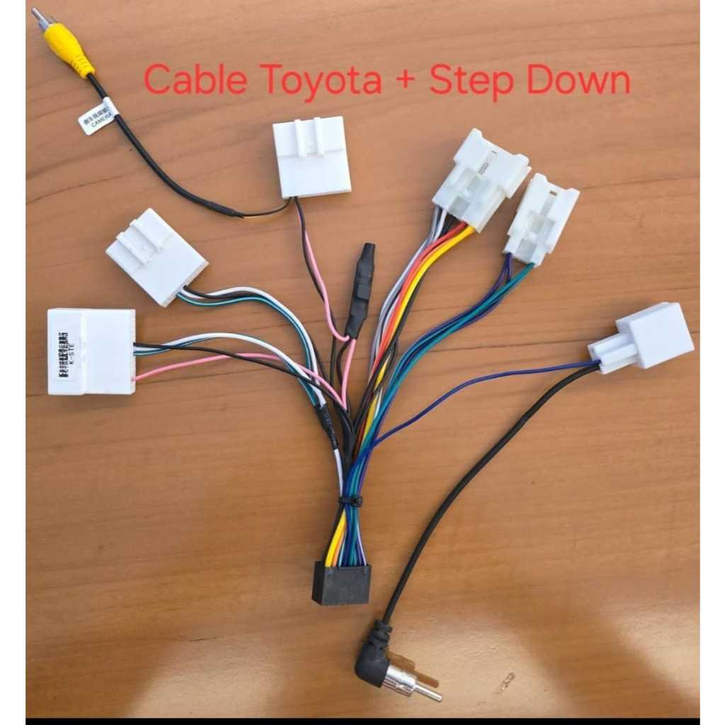 kabel soket pnp head unit android untuk mobil Toyota & Daihatsu 6 soket