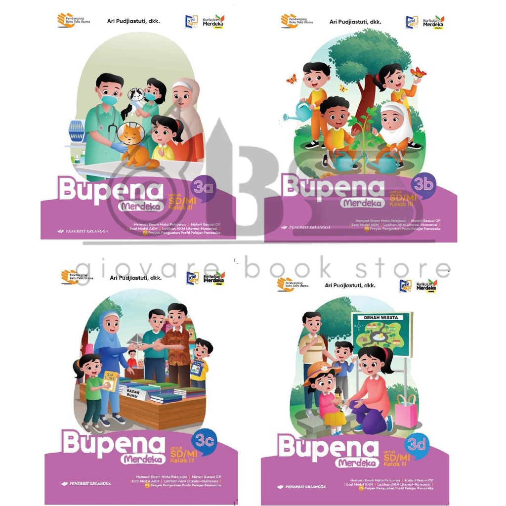 BUPENA MERDEKA KELAS 3 ERLANGGA REVISI KURIKULUM MERDEKA ORIGINAL | BUPENA 3A BUPENA 3B BUPENA 3C BU