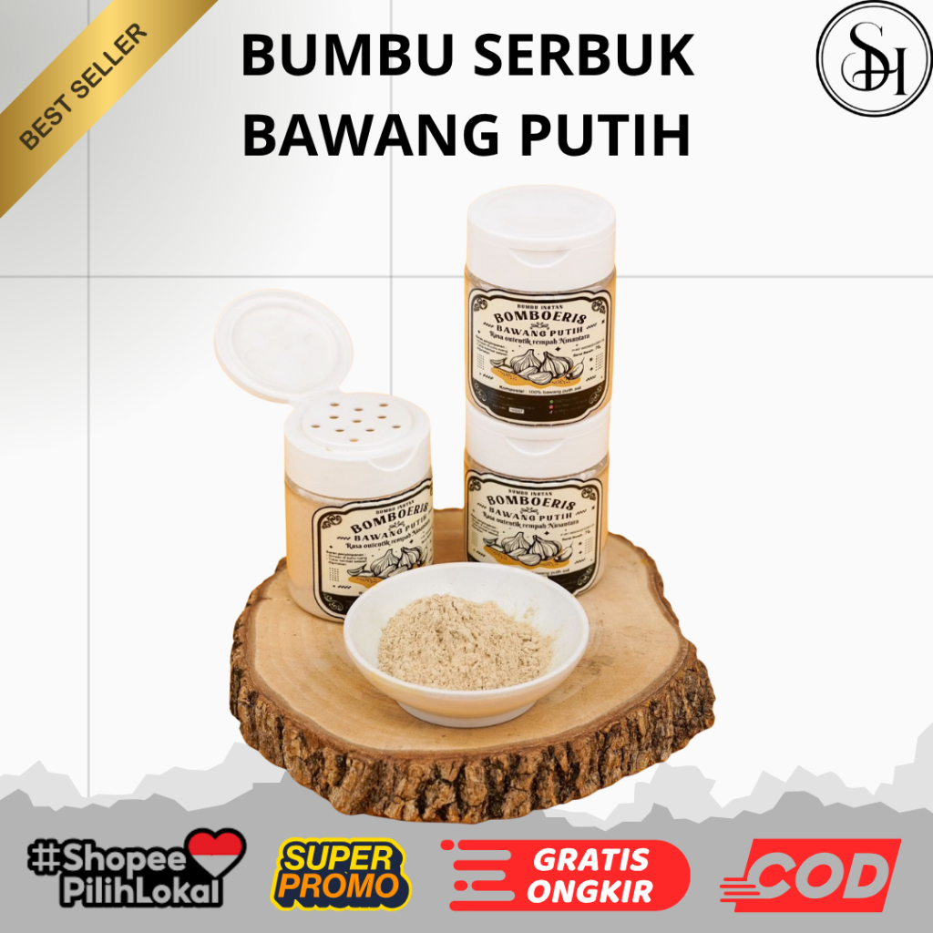 GINTEANC-BUMBU SERBUK BAWANG PUTIH (BUBUK BAWANG PUTIH, BAWANG PUTIH BUBUK) GINTEANC