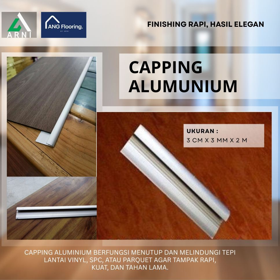 Capping Aluminium / List Jepit Lantai Vinyl