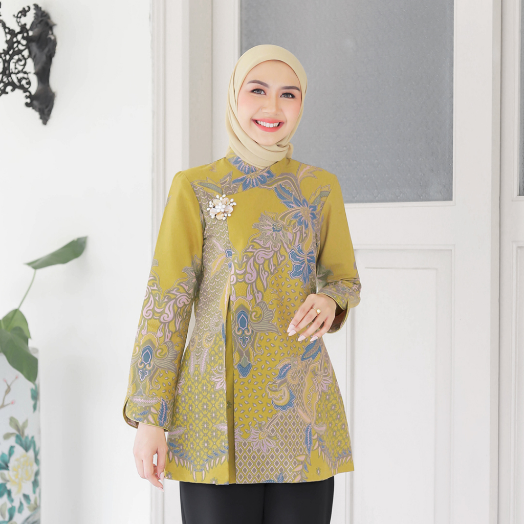 KALINA Tunik Batik Wanita Modern Batik Kerja Kantor Wanita