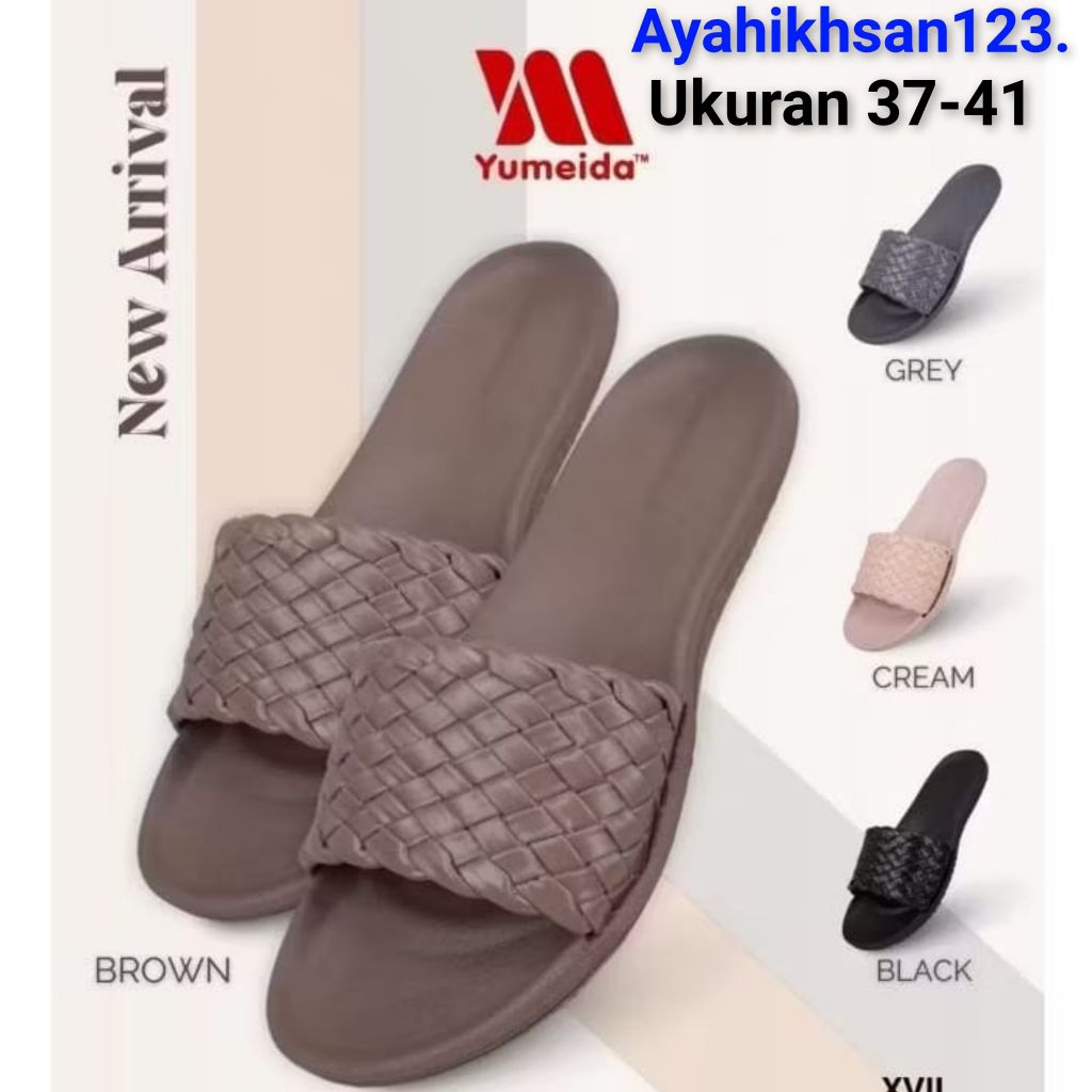 YUMEIDA 2407 sandal slop karet wanita/perempuan ukuran 37-41